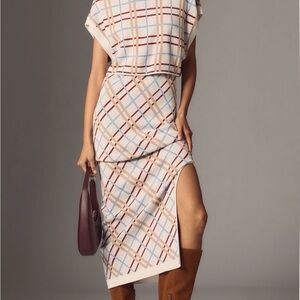 Maeve Multicolor Plaid Midi Dress